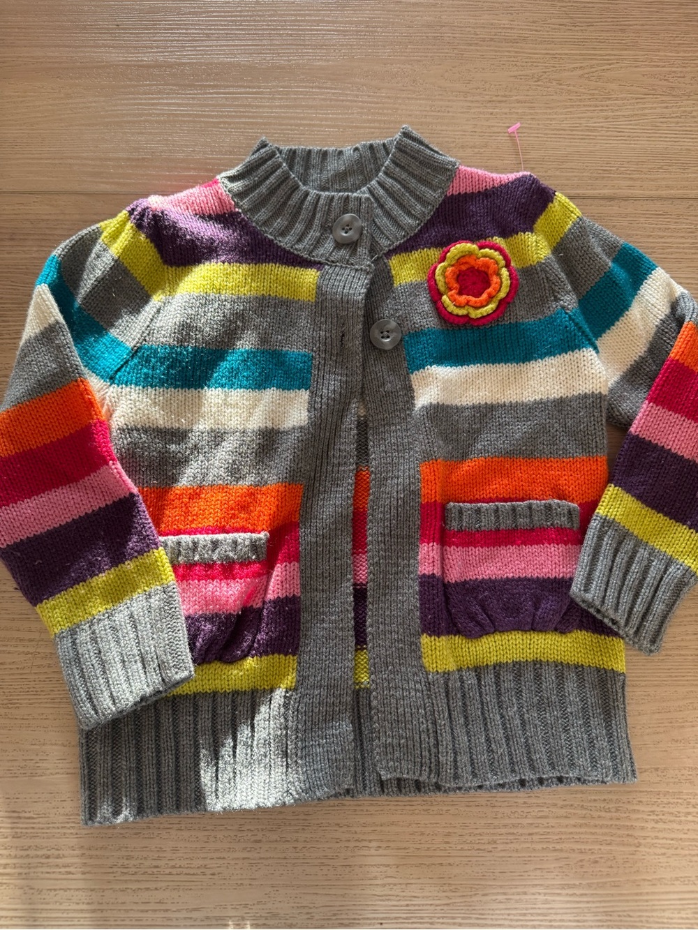 wonderkids Y2K striped cardigan